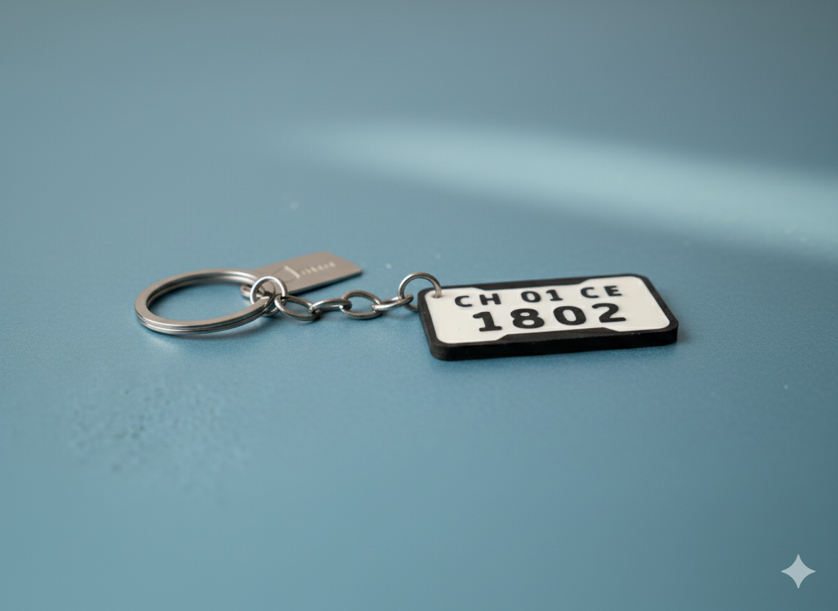 Custom Number Plate Keychain