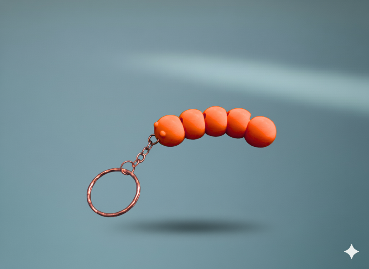 Articulated Caterpillar Keychain
